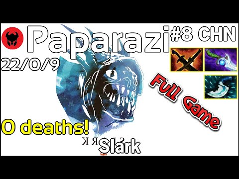0 deaths! Paparazi plays Slark!!! Dota 2 Full Game 7.21