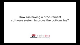 How can having a procurement software solution improve the bottom line