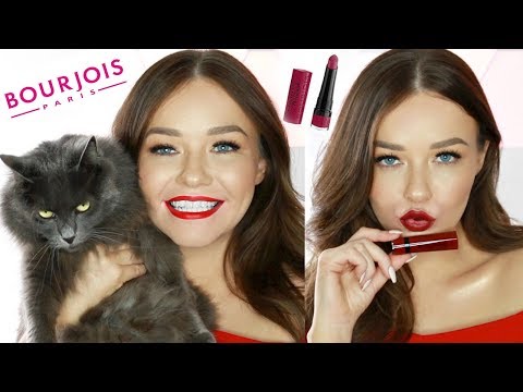 Bourjois Rouge Velvet The Lipstick | REVIEW + ALL SHADES LIP SWATCHES + WEAR TEST (Cinematic vlog)