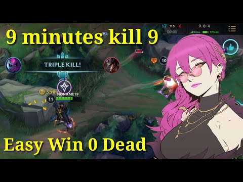 Evelynn Easy Win Only 9 Minutes ! 9 Kill 0 Dead - Gameplay Evelynn - League of Legends: Wild Rift
