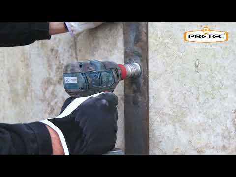 Montering av betongskruv