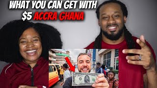 🇬🇭This is what you can get with $5 on the streets of Accra, Ghana | The Demouchets REACT