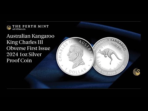 Australian Kangaroo King Charles III Obverse First Issue 2024 1oz Silver Proof Coin