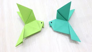 Cute Origami Bird Tutorial - How to Fold Paper Bird Easy