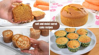 Soft And Moist Carrot Cake Recipes | With and Without Egg | Easy Recipes