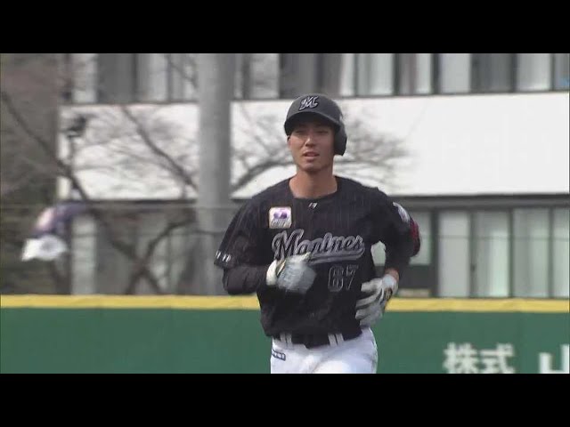 【ファーム】マリーンズ・茶谷健太がレフトへ同点ソロホームラン!! 2022年3月23日 埼玉西武ライオンズ 対 千葉ロッテマリーンズ