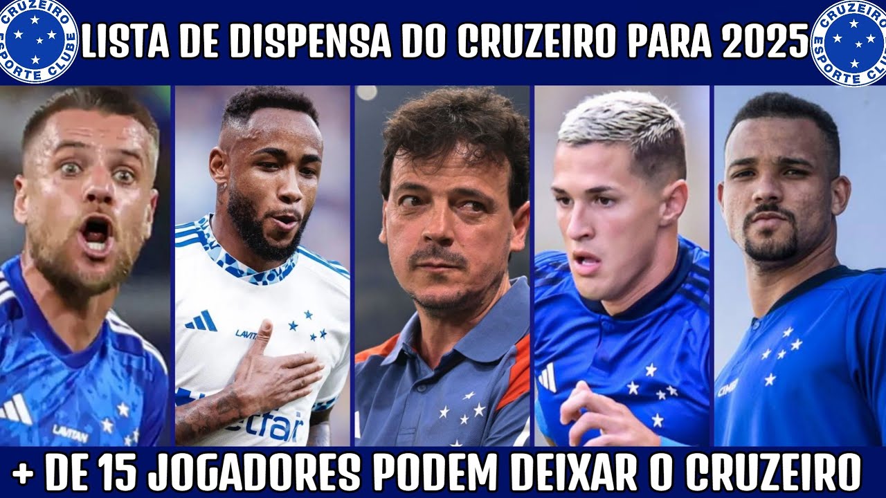 🚨💣 LISTA DE DISPENSA DO CRUZEIRO PARA 2025 COM + DE 15 JOGADORES.