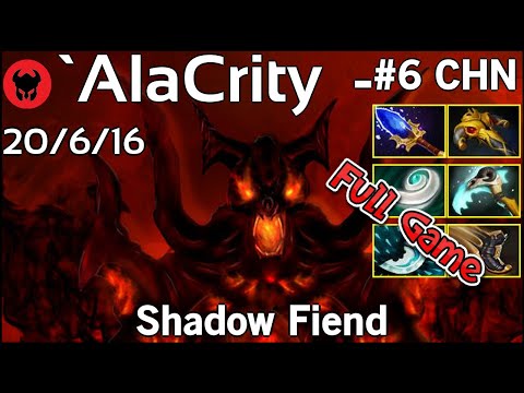 `AlaCrity - plays Shadow Fiend!!! Dota 2 Full Game 7.20