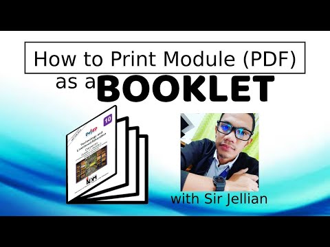 How to Print Modules (PDF) as a booklet