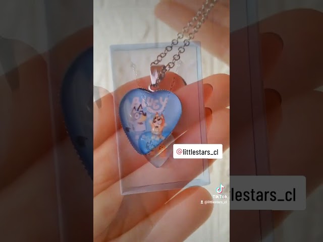Vídeo relacionado con Collar infantil Bluey con colgante de corazón | Bisutería para niñas mayores de 3 años con cuentas de estrellas y diseño original