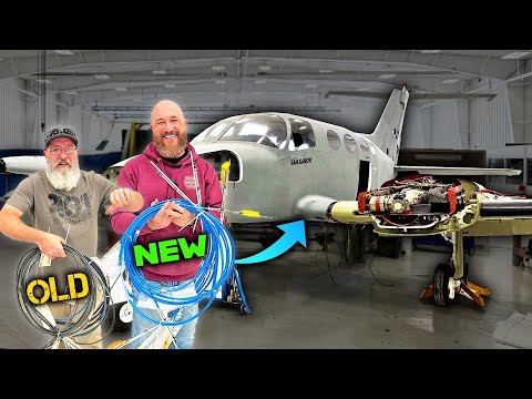 Installing Engine Control Cables In The Free Abandoned Airplane !