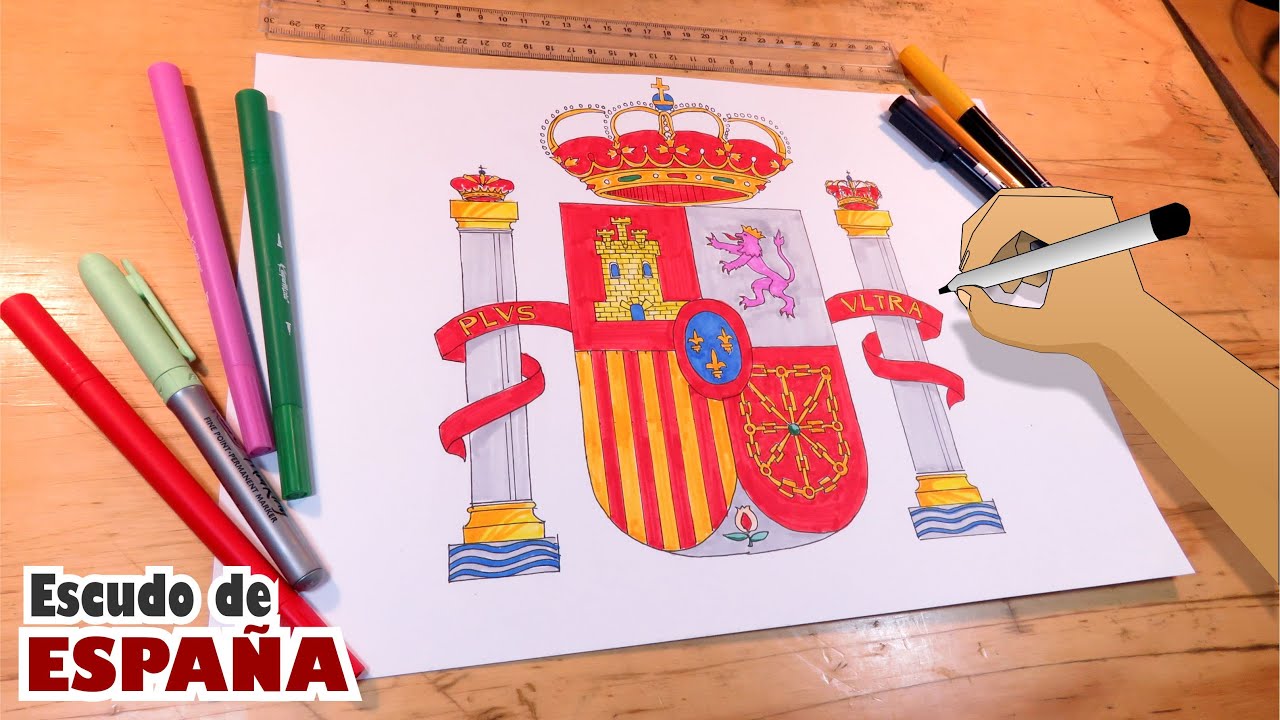 Cómo dibujar el escudo de España paso a paso
