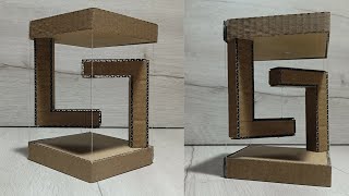 Easily Made Tensegrity model from cardboard at home  / Easy diy #cardboard