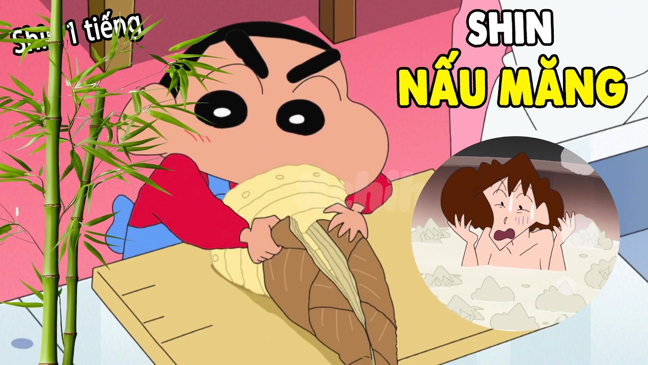 Tổng Hợp Shin 1 Tiếng P33 - Thử Thách Cấm Cười Khi Ăn | Shin Tập Mới Để Ăn Cơm | Shin Cậu Bé Bút Chì