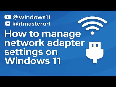 Change Adapter Options in windows 11 | how to change network adapter