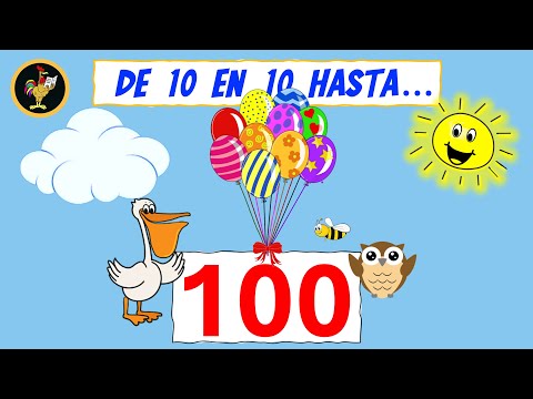 DE 10 EN 10 HASTA 100 🌀 NUMERACIÓN/ SERIE NUMÉRICA DEL 10/ VIDEOS EDUCATIVOS PARA NIÑOS.
