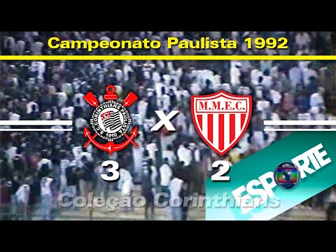 Corinthians 3 x 2 Mogi Mirim - 19 / 11 / 1992 - Campeonato Paulista ( Torcida fica de costas )