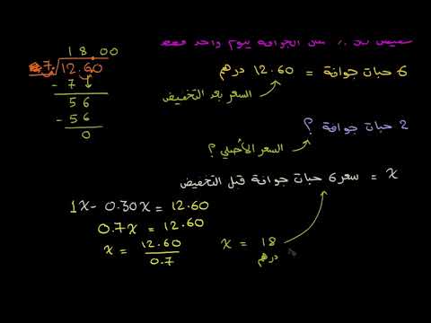 الصف السادس الرياضيات النسب، والمعدّلات، والنسب المئوية تمرين على النسبة المئوية الجوافة