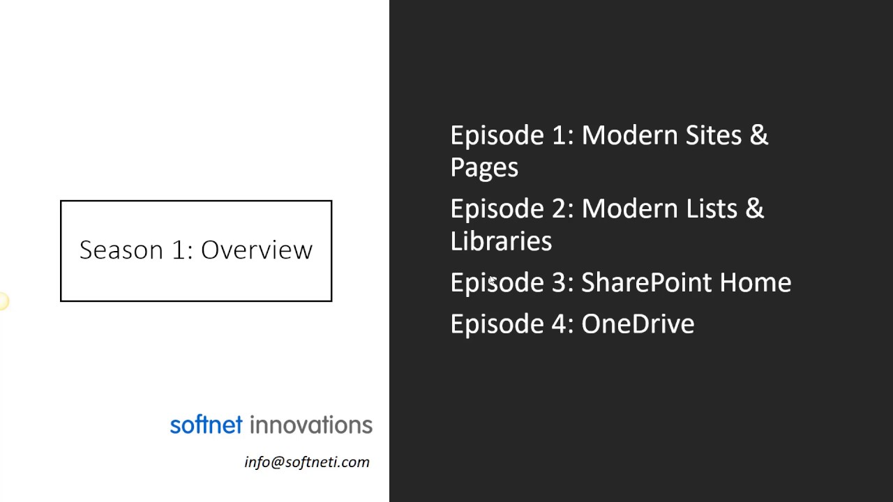 Season 1 Overview - Migrating to office365 from SP2013