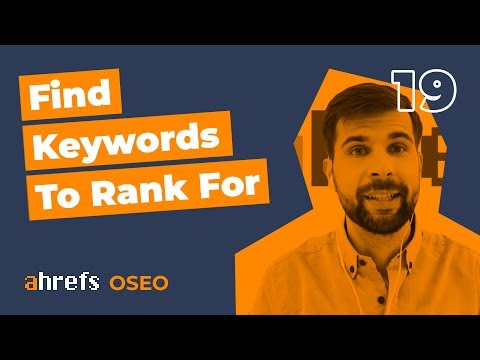 How to find the keywords to rank for OSEO 19