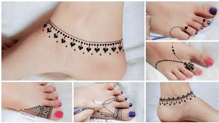 Easy leg mehndi designs | simple mehndi designs for feet |