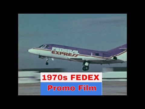 1970s FEDERAL EXPRESS PROMO FILM   FEDEX  DASSAULT CARGO FALCON 20 JET  CEO FRED SMITH   87744