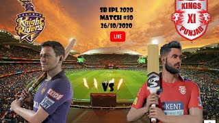 SB IPL 2020 Match #10 KKR vs KXIP || T10