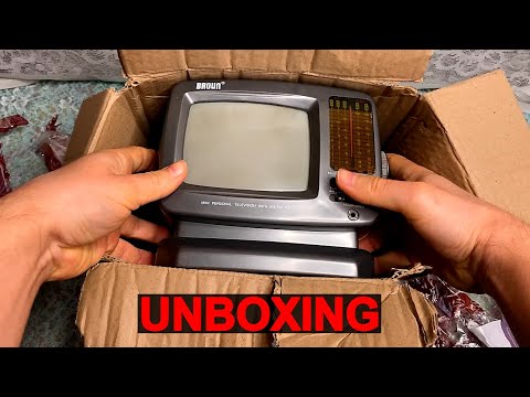 Unboxing Portable Black and White CRT TV, only 5 inch screen