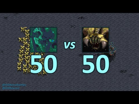 50 Dragoons vs 50 Guardians - Even Numbers - StarCraft Retro Battles