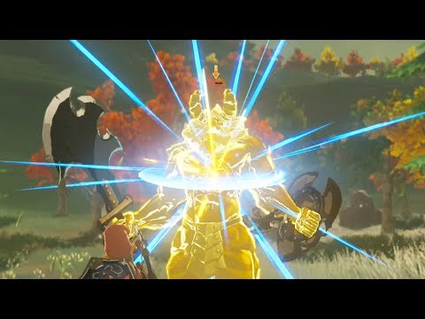 Upgraded Master Sword Beam Vs Gold Lynel - Zelda Breath of the Wild