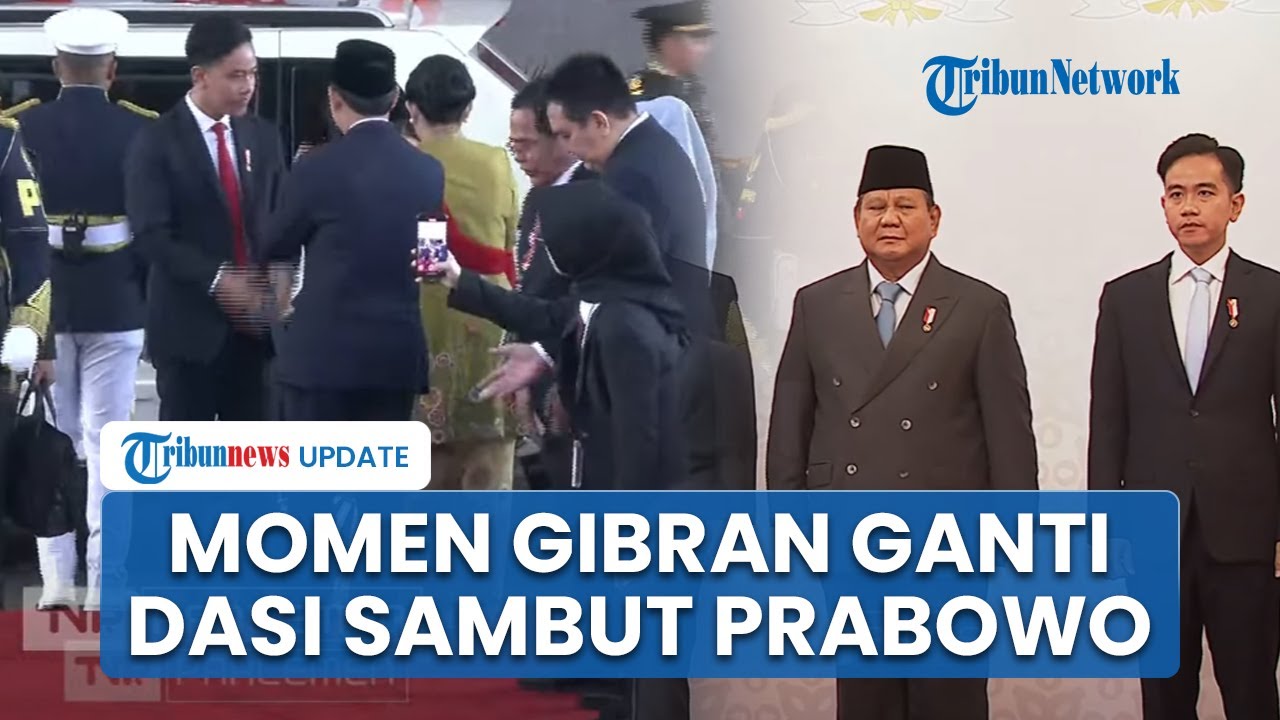 Sambut Kedatangan Prabowo di Sidang Tahunan MPR-DPR, Gibran Ganti Dasi dari Merah ke Biru
