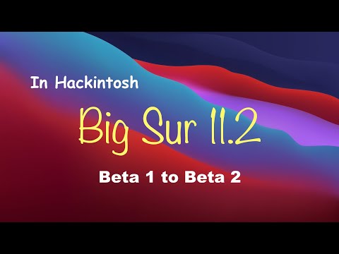 Big sur 11.2 beta 1 to BigSur 11.2  Beta 2 in Hackintosh
