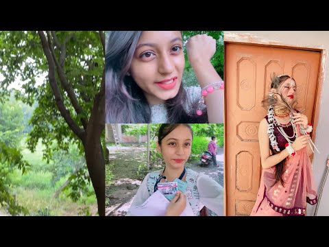 Aaj Mne Kiya Radha Rani Ka Look Recreate Or Cake Cut Kiya 🧿🥰❤️@NilaxandNirikshavlogs #vlogs 