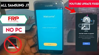 Samsung J7 (J700) Frp Unlock / SAMSUNG J710 Google Account Bypass ] Without Pc || Fix YouTube update