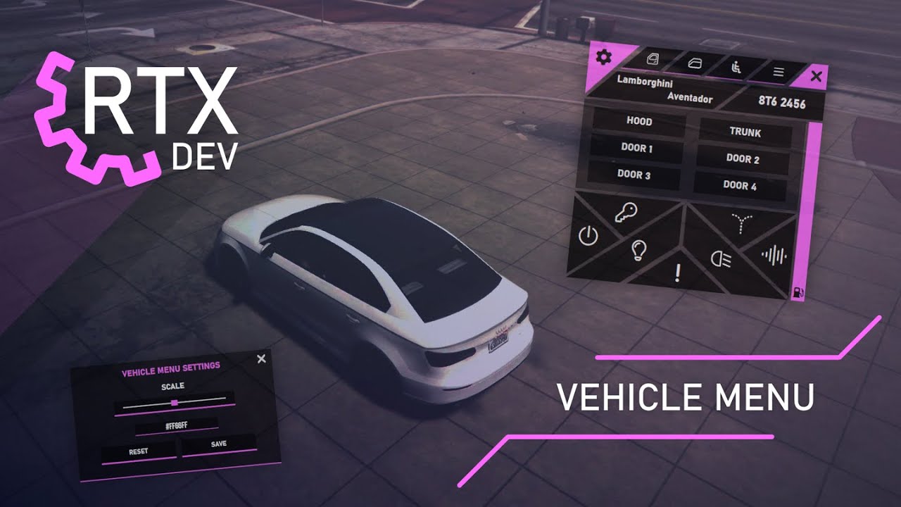 FiveM Script - Vehicle Menu (RTX DEV)