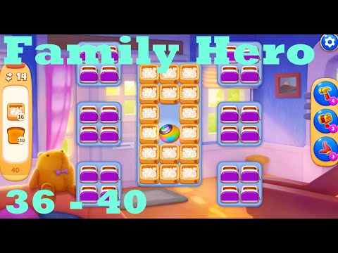 Family Hero Level 36 - 40 HD Gameplay Walkthrough |  3 - match game | android | ios | pc | app
