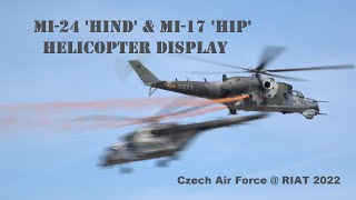Formidable but friendly Mi-24 Hind & Mi-17 Hip display RIAT2022