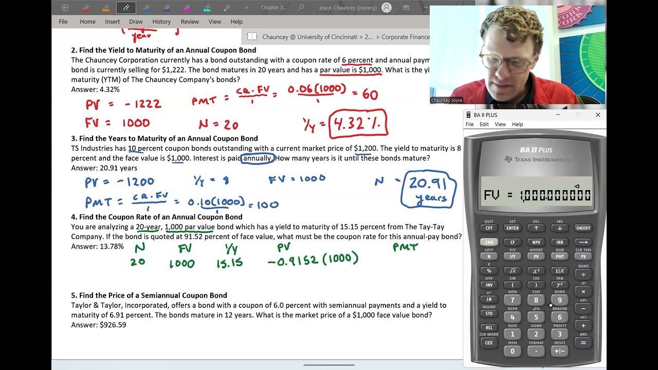 Bond Valuation Practice Problems