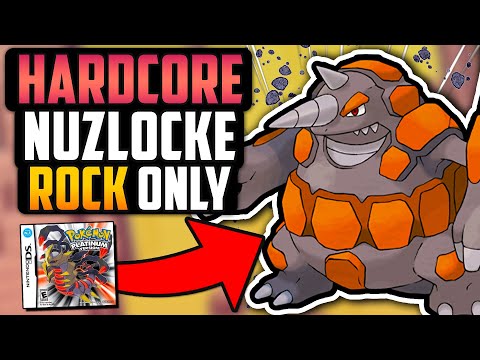 CAN I BEAT A POKÉMON PLATINUM HARDCORE NUZLOCKE WITH ONLY ROCK TYPES!? (Pokémon Challenge)