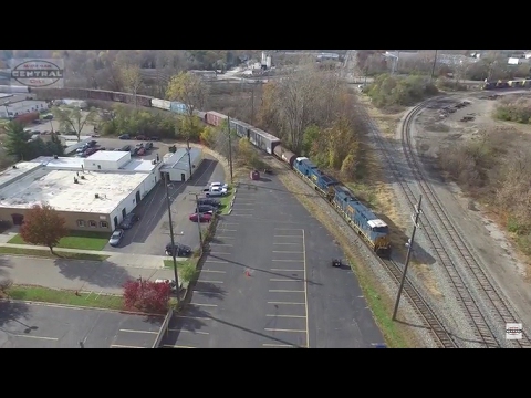 CSX Freight Trains Race! (Drone Video)