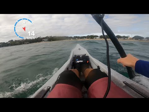 Surf ski fun at the beach!