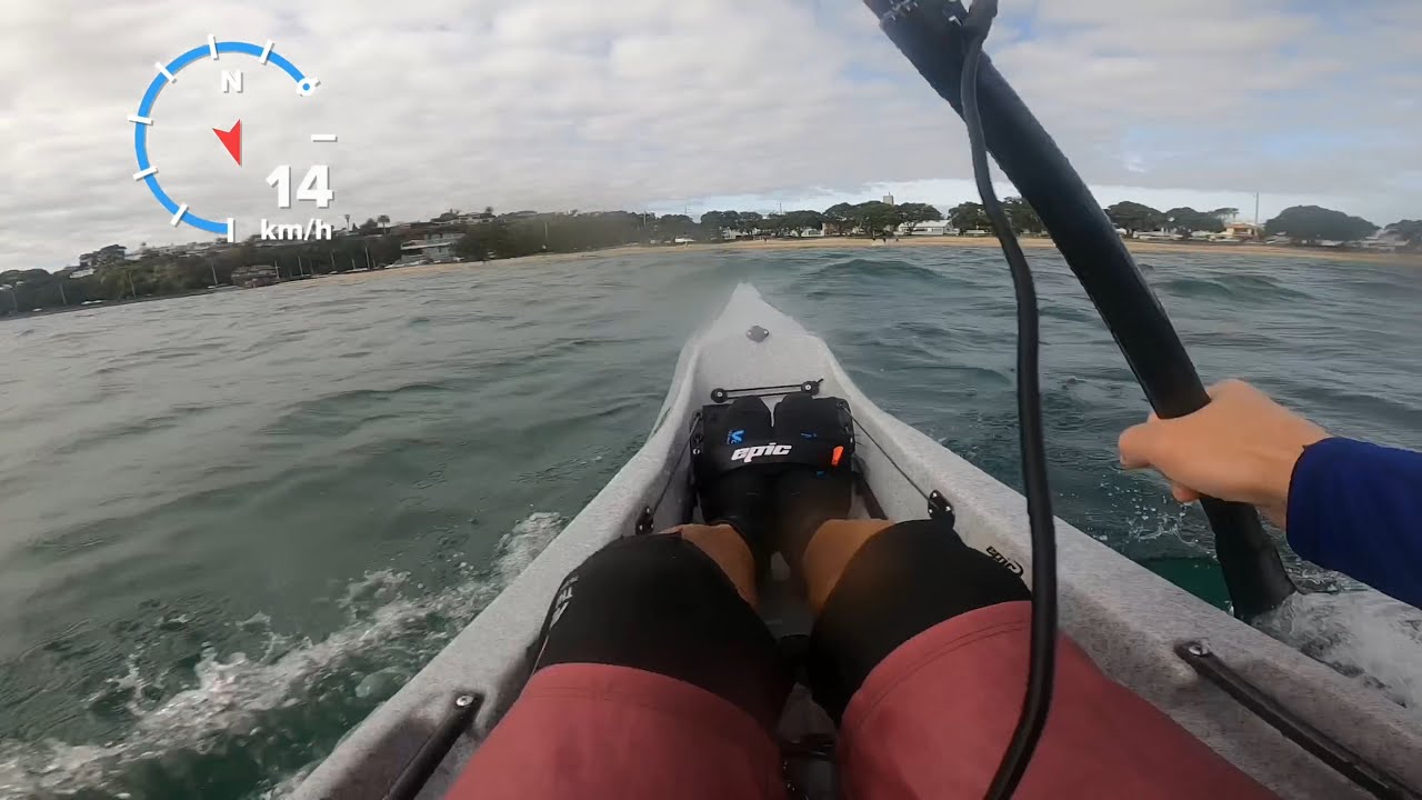 Surf ski fun at the beach!
