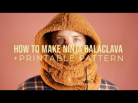 Cómo hacer un pasamontañas ninja (patrón imprimible) (tutorial de costura paso a paso)