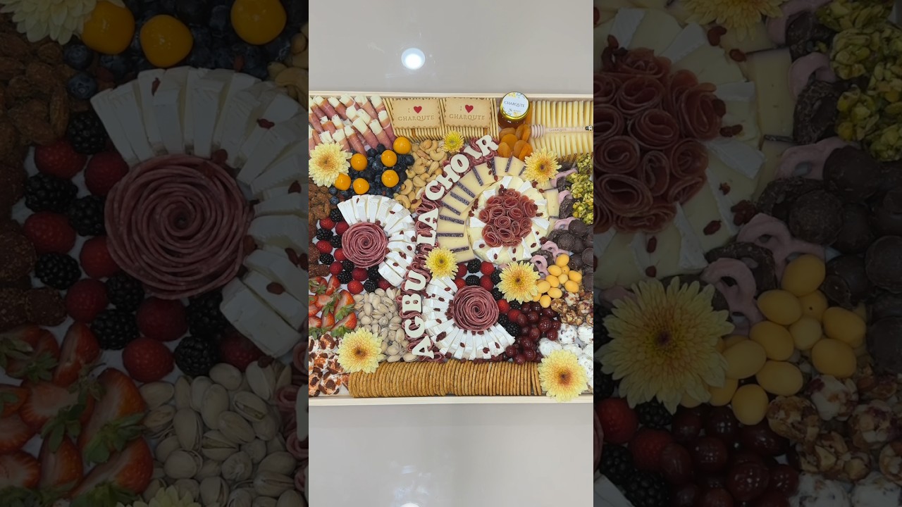 Made a custom board for @agbulachoir 🎤🎵🌟 Check it out! #charcuterieboard #cheese