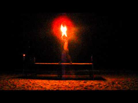 fire and flame show in Koh Samui, Thailand (June 13th, 2012)