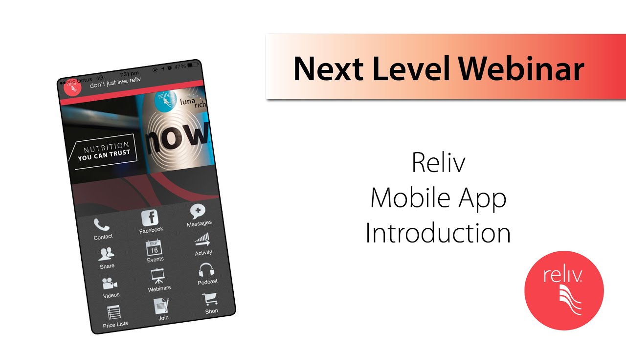 Reliv Mobile App Introduction