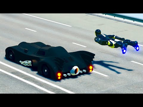 Iron Man Black Edition vs Batmobile 1989- Drag Race 20 KM