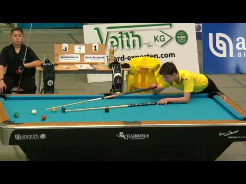 Moritz Neuhausen - Dennis Laszkowski Halbfinale Deutsche Jugend Meisterschaft 2017 m-U17 9-Ball