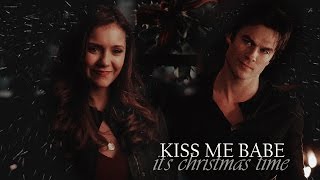 kiss me babe. it&#39;s christmas time.