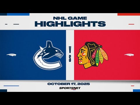 NHL Highlights | Canucks vs. Blackhawks - October 17, 2025